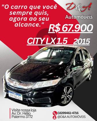 HONDA CITY 1.5 LX 16V FLEX 4P AUTOMÁTICO HONDA CITY 1.5 LX 16V FLEX 4P AUTOMÁTICO